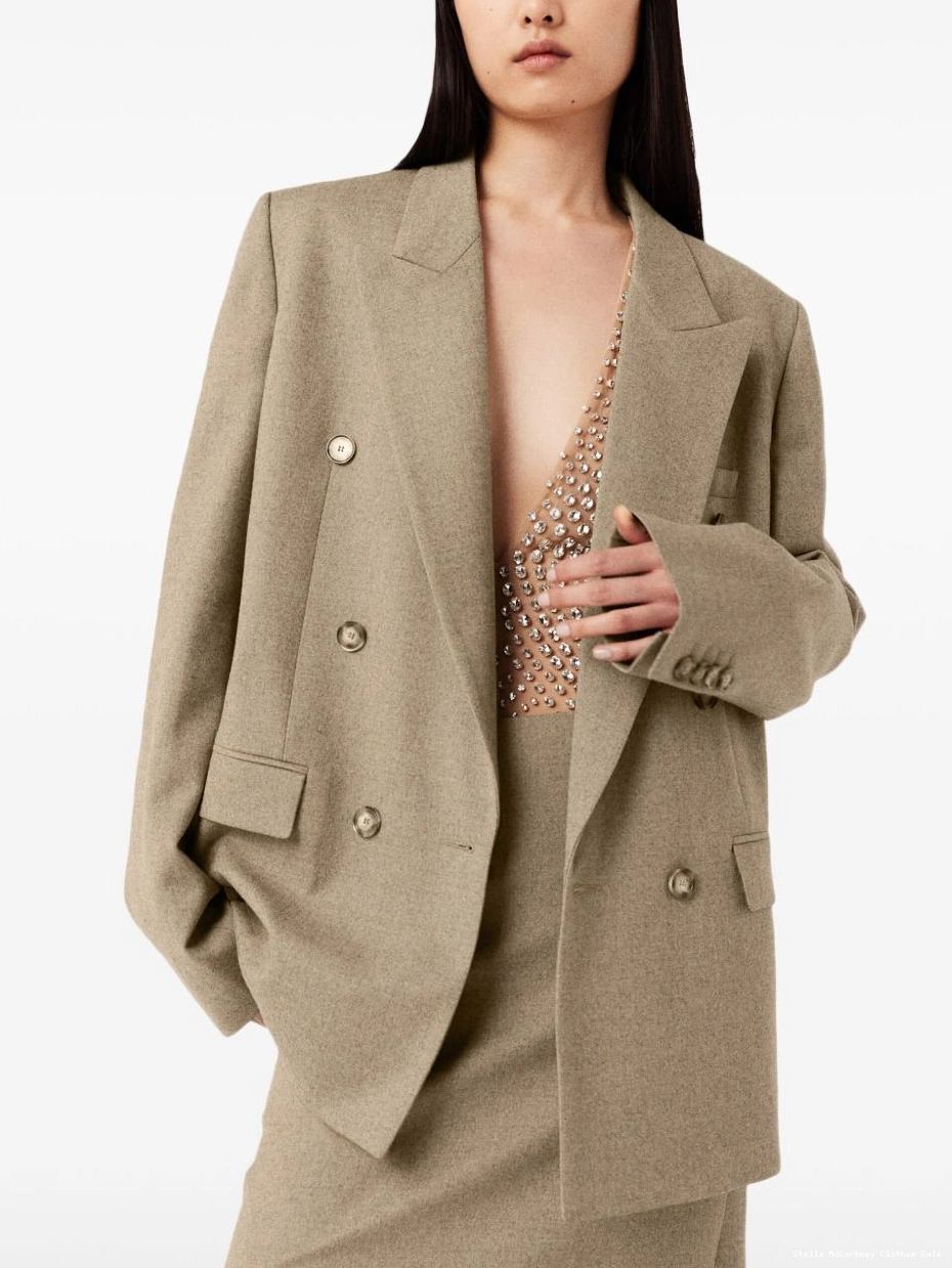 Cheap double-breasted blazer flannel Women Stella McCartney 0725